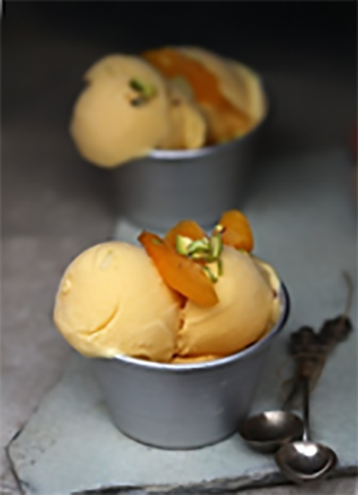 Peach Ice Cream (with ice cream maker)